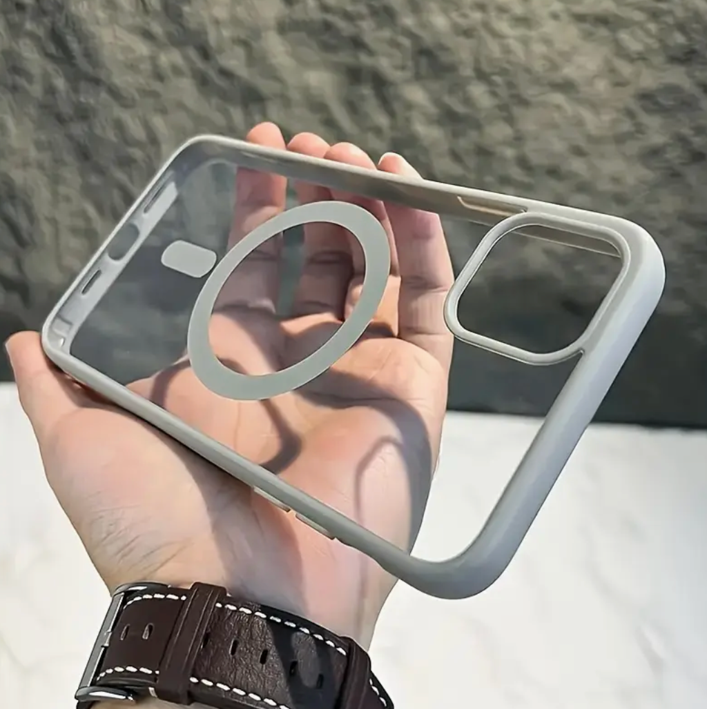 iPhone Hülle Grau / Schwarz Transparent